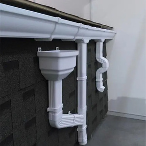 ระบบท่อระบายน้ำฝน PVC ป้องกันรังสียูวี รางน้ำฝน <span class=keywords><strong>UPVC</strong></span> ท่อระบายน้ำฝนพลาสติกสำหรับ<span class=keywords><strong>หลังคา</strong></span>บ้านพักตากอากาศ - Product Image 5