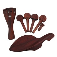 Pièces de violon 4/4 en bois : Chevilles de réglage fin, cheville de cordier, cheville de queue, cheville de pont, ensemble noir, accessoires musicaux fabriqués en Chine