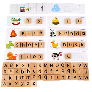 2025 gioco di abbinamento lettere in legno dei primi bambini Montessori alfabeto educativo di ortografia giocattoli per bambini ragazzi ragazze - Product Image 4