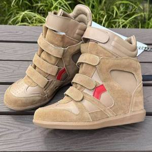 Zapatillas Unisex de Lona de Caña Alta, Zapatos de Plataforma de Cuero Genuino de Alta Calidad, Zapatillas de Moda para Caminar al Aire Libre - Product Image 2