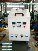 Transformateur monophasé vers triphasé 10 kVA 15 kVA, convertisseur de puissance 220 V/240 V vers 380 V pour équipement industriel