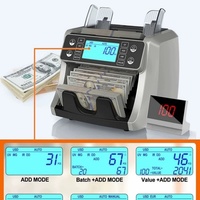 Compteur de devises vertical Chuanwei 160, compteur de dollars américains, d'euros et de devises étrangères, compteur de devises vertical compact