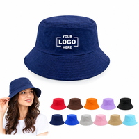 Chapeau Bob en Coton Personnalisé avec Logo, Imprimé Promotionnel Double Face, Casquette de Pêcheur Unisexe Pliable en Coton pour le Voyage