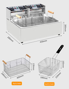 Freidora Eléctrica <span class=keywords><strong>de</strong></span> Gran Capacidad <span class=keywords><strong>de</strong></span> 220 V, Freidora <span class=keywords><strong>de</strong></span> Temperatura Constante, Freidora Eléctrica Comercial <span class=keywords><strong>de</strong></span> un Solo Cilindro para Freír Aperitivos - Product Image 2