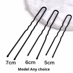 Barrettes à cheveux en métal en forme de U pour mariée, clips noirs en U, épingles à <span class=keywords><strong>chignon</strong></span> de danse, barrettes droites, accessoires pour cheveux pour femmes - Product Image 5