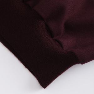 Logo personalizzato stampato su richiesta <span class=keywords><strong>bordeaux</strong></span> alla moda <span class=keywords><strong>donna</strong></span> Pullover top abbigliamento coreano a maniche lunghe camicette eleganti donne Femme - Product Image 5