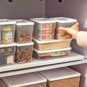 Transparent Pp Food Container Moisture-Proof Kitchen Organizer Dispenser Seal Cereal Preservation <b>Storage</b> <b>Box</b> Custom Logo - Product Image 1