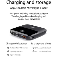 Grosir Pabrik Penjualan Panas 10000 Mah Abs Q5 Mini Dual Usb Charger Portabel Tipis Dengan 2 Port Usb untuk Ponsel Power Bank