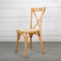 Chaises empilables pour salle à manger, restaurant, hôtel, banquet de mariage, couleur bois, métal, dossier croisé en X, chaises Chiavari, vente en gros