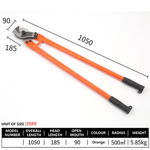 Pince coupante professionnelle pour câbles en acier au carbone, à faible effort, pour électriciens, usage intensif, 100 lb-ft de couple - Product Image 4