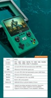 Console de jeu portable X6, écran IPS 3,5 pouces, 8 Go, plus de 500 jeux classiques, batterie 2000 mAh, extension TF, sortie TV, double joueur, design rétro, 640x480