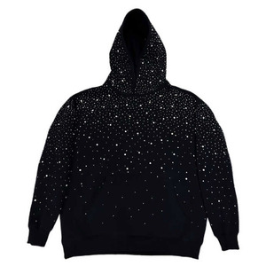 Sweat à capuche zippé pour homme, hiver, haute qualité, écologique, polyester/coton, strass, séchage rapide, respirant - Product Image 1