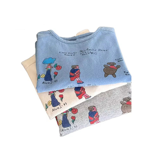 Camiseta de algodón para bebé al por mayor de fábrica con estampados de dibujos animados en varios colores, ropa de verano para niños pequeños, pacas de moda infantil - Product Image 3