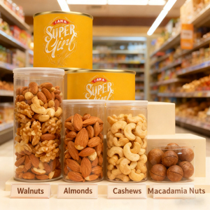 Écrous de boîte d'emballage cylindrique personnalisés | Boîte cylindrique ronde portable pour noix, amandes, noix de cajou et macadamia | Tailles personnalisées - Product Image 2