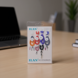 Laccetto da collo Ilan 45 cm in materiale EVA con gancio per porta badge, confezione da 8 pezzi - Product Image 2