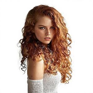 Nuevo Peluca de Estilo Princesa Mérida de <span class=keywords><strong>Brave</strong></span> Legend para Comercio Exterior, Cabello Largo Rizado Tipo Ramen, para Cosplay de Halloween, Fibra Resistente a Altas Temperaturas - Product Image 1