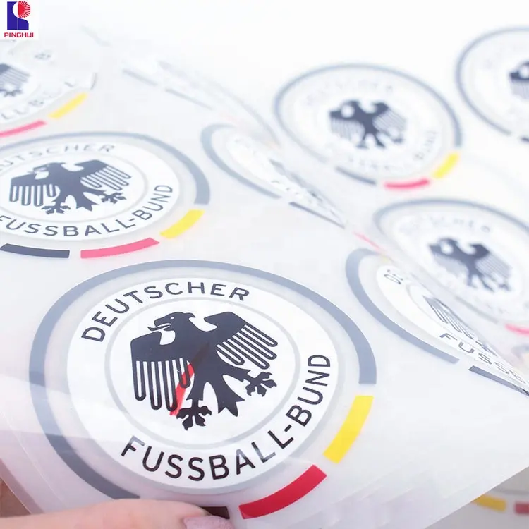 Benutzer definierte Fußball High Density Gummi Silikon Wärme übertragung Aufkleber Club Logo