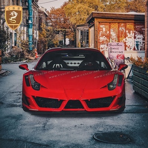 MON Style Pare-chocs Capot Jupes Latérales Modifié Kit Carrosserie pour Fera-ri 458 Voiture Pleine Kit Carrosserie - Product Image 3