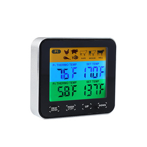 Thermomètre numérique à double sonde et double aiguille pour <span class=keywords><strong>viande</strong></span>, avec minuteur, pour usage domestique et en cuisine, 50°C-300°C (Fahrenheit), alimenté par pile 9V - Product Image 1