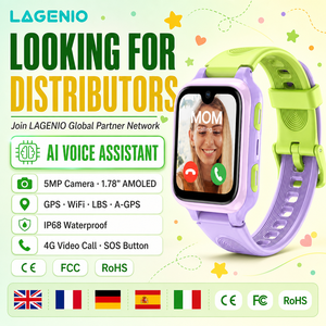 LAGENIO Nouvelle Conception K9 AI Montre Intelligente pour Enfants GPS LBS WIFI Suivi 1.78 pouces 5MP Appel Vidéo HD FCC Montre Connectée pour Enfants - Product Image 1