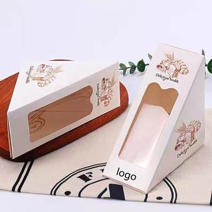 กล่องใส่แซนวิชแบบย่อยสลายได้นำออกได้กล่องใส่แซนวิชชีสย่างสามเหลี่ยมแบบมีหน้าต่าง - Product Image 2