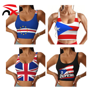 Débardeur de sport pour femme personnalisé, confortable et léger, avec impression du drapeau haïtien, doux et respirant - Product Image 1
