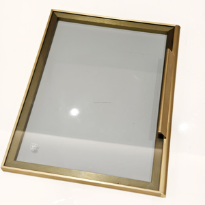 Kabinet Interior dapur, untuk lemari pakaian kamar tidur furnitur kaca buram profil pintu - Product Image 2