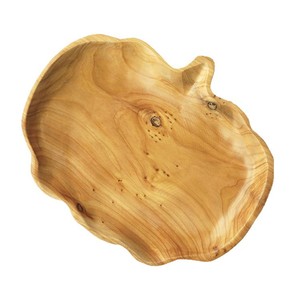 Plato de madera de cedro hecho a mano con forma de calabaza de 30x27x4cm para servir frutas en Halloween, bandeja decorativa para la mesa del hogar. - Product Image 5