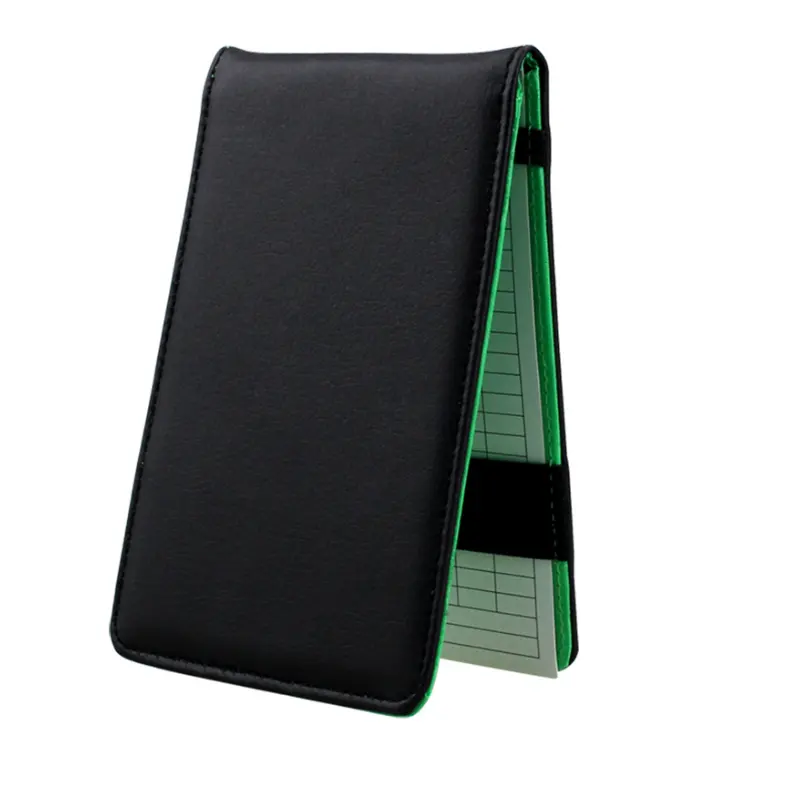 Deluxe PU Leder Golf Scorecard Cover Inhaber Score Card Notebook Zubehör