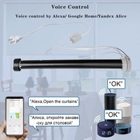 TYSH Mini Control Remoto Moderno por Voz Google Alexa Tuya WiFi para Abreventanas y Cortinas Inteligentes 25, Tubo Motorizado para Decoración del Hogar