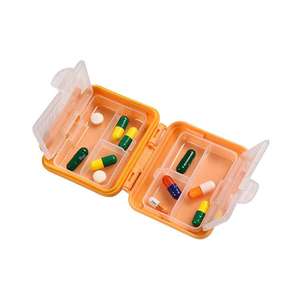 麦わらかなり防水正方形の形6部門小さな旅行毎日のプラスチック製の丸薬薬箱 - Product Image 5