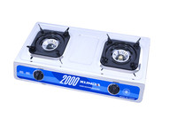 Cuisinière à gaz Xunda de haute qualité à bas prix, cuisinière à gaz à 2 brûleurs, plaque de cuisson à gaz en acier inoxydable, double brûleur