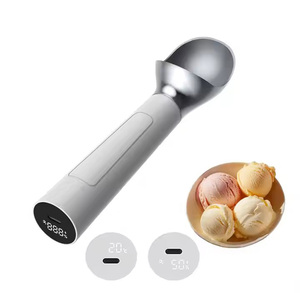 Cuchara de helado de temperatura constante de calentamiento, carga y calentamiento de acero inoxidable Cuchara de helado de fusión automática - Product Image 1