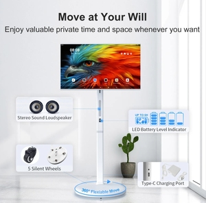 Best Seller <span class=keywords><strong>TV</strong></span> portátil inteligente de 24,5 pulgadas 1080p HD Ruedas de soporte inalámbricas Pantalla táctil Gráficos de animación al aire libre inteligentes - Product Image 3