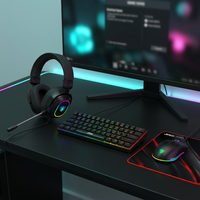 JEDEL OEM CP10 Combo Gaming 4-en-1 avec Clavier Mécanique Gaming 60% Souris USB RGB 7D Casque USB 7.1 Ensemble Gaming