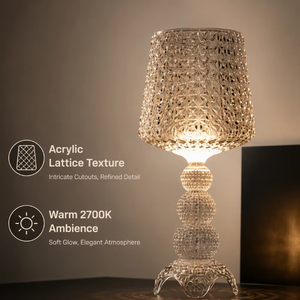 Lampe de table LED en acrylique de style européen haut de gamme, avec éclairage d'ambiance et commande tactile, pour la décoration du salon - Product Image 2