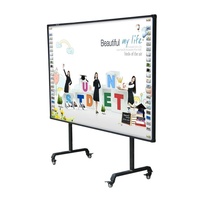 Tableau blanc de projecteur infrarouge interactif pour l'école et le bureau Cadre en aluminium multi-touch 81/82/86/90/96/102/120 pouces