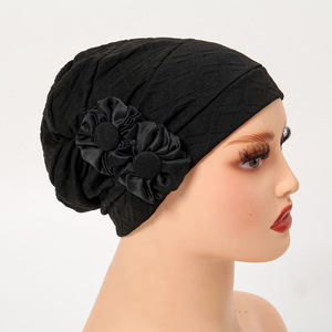 Turbante de quimio con volantes para mujer, gorro de aleta vintage, gorro de flores, gorro para pacientes con cáncer - Product Image 3
