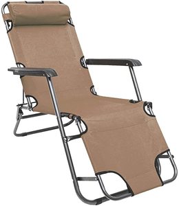 Silla Reclinable <span class=keywords><strong>Plegable</strong></span> Portátil de Dos Posiciones para Acampar, Tumbona para Exteriores, Jardín, Playa y Sol - Product Image 4