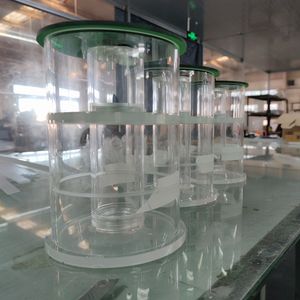 Accessoires cylindriques en acrylique transparent pour instruments expérimentaux, équipement de filtration à bride en verre organique pour conduites - Product Image 2