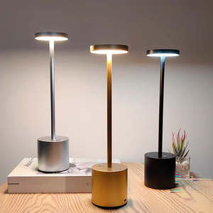 Lampade da Tavolo Senza Fili USB Ricaricabili Portatili a Batteria con Luce <span class=keywords><strong>LED</strong></span> a 3 Colori e Dimmerazione Continua per Bar e Ristorante - Product Image 1
