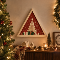 Decoración Navideña Nórdica de Madera, Letrero de Madera de Pino, Decoración Minimalista de Temporada, Regalo Artesanal para las Fiestas, Suministro al por Mayor Personalizado, Fabricante OEM