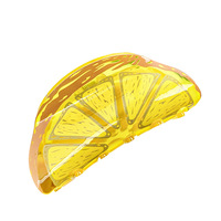 Best verkochte schattige fruitvormige acryl haarclips: watermeloen, aardbei, ananas, haai clip voor de zomer, groothandel voor vrouwen