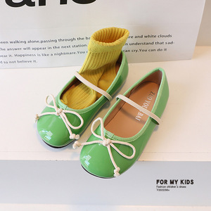 Scarpe da principessa da ragazza sandali primavera e autunno nuove scarpe Color caramella con fiocco - Product Image 5