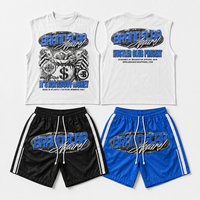 Ensemble short de basket-ball et t-shirt personnalisés pour hommes Ensemble de shorts d'athlétisme sans manches avec impression numérique pour hommes