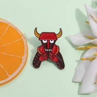 Pin de Esmalte de Robot Rojo, Señor Oscuro, Futurama, Broche Metálico para Chaquetas, Ropa, Accesorios, Regalo