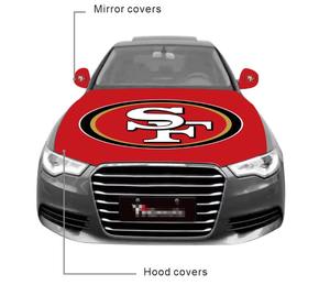 Couverture de capot de voiture drapeau arc-en-ciel Gay coloré d'impression multifonctionnelle personnalisée <span class=keywords><strong>100D</strong></span> Polyester tissus élastiques bannière de capot lavable - Product Image 5