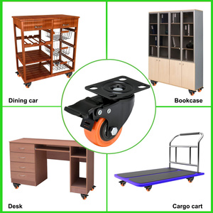 中国サプライヤーによるカスタムメイドの2インチ軽量オレンジ耐摩耗性スイベルキャスター（ディスプレイスタンドおよび家庭用キャスターホイール） - Product Image 3