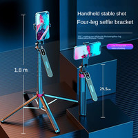 Perche à selfie extensible de 1,8 m avec télécommande, trépied rotatif à 360 degrés pour téléphone, perche à selfie pour caméra vidéo