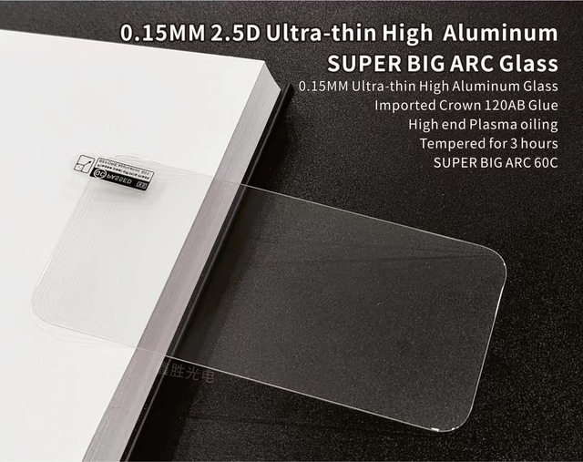 Tempered Glass for Iphone 16e High Aluminum Super Big Arc Good Quality Clear Screen Protector for iphone Se4 16 16 Pro Max